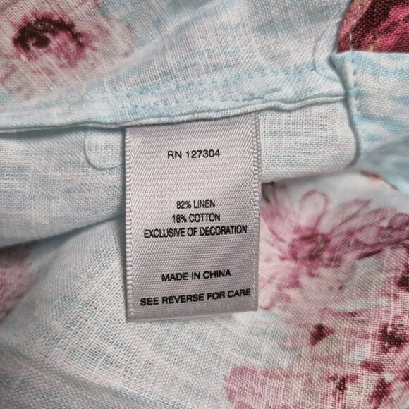 John Mark Women's Size S Floral Print Embroidered and Beaded Tunic Blue Pink 53 - Picture 9 of 14